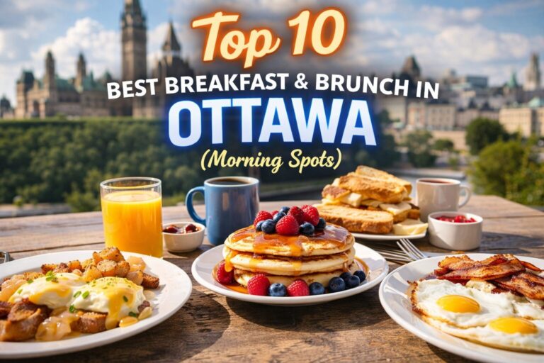 Top 10 Best Breakfast & Brunch in Ottawa featuring pancakes, eggs, coffee, and local favorites. Find the best morning spots in Ottawa.